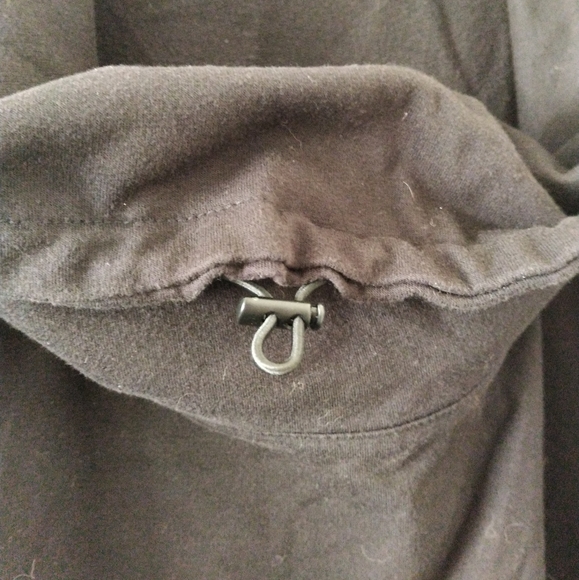 Black Drawstring Cowl-neck sweater. - Picture 3 of 4